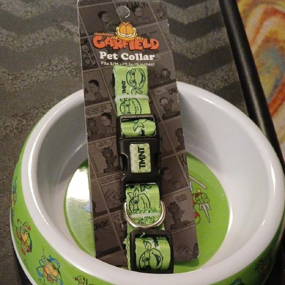 Paw Patrol/TMNT Adjustable Nylon Pet Collar with Character Accents
